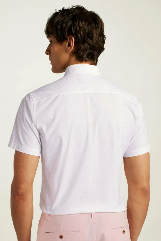 Men Tech Short Sleeve Shirt Lilac Gomez Geo Bonobos Short Sleeve Shirts