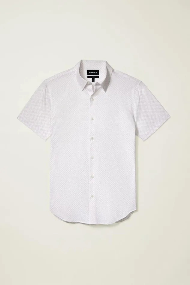 Men Tech Short Sleeve Shirt Lilac Gomez Geo Bonobos Short Sleeve Shirts