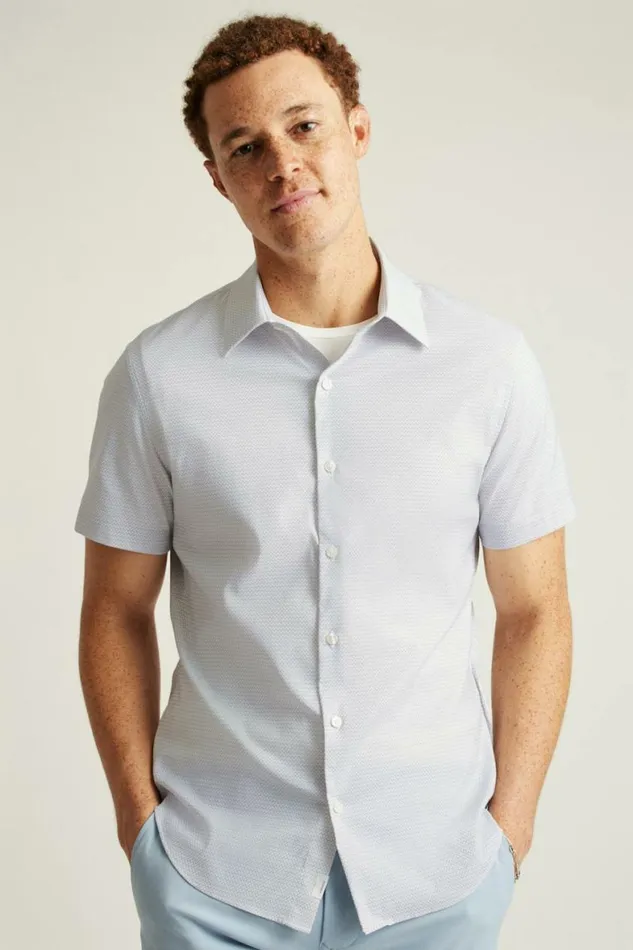 Men Tech Short Sleeve Shirt Purple Astor Geo Bonobos Short Sleeve Shirts