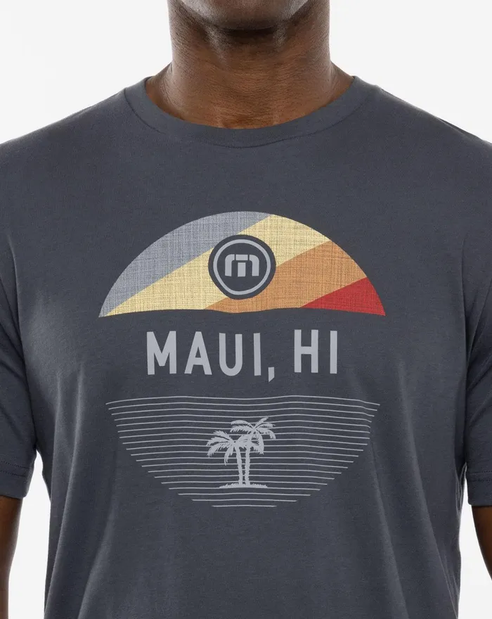 Men Tees TravisMathew CHEVRON TEE Blue Nights