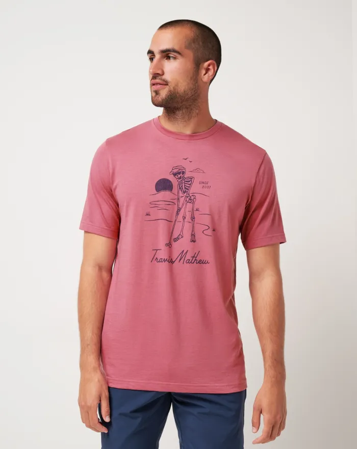 Men Tees TravisMathew LOST WEEKEND TEE Rose Wine