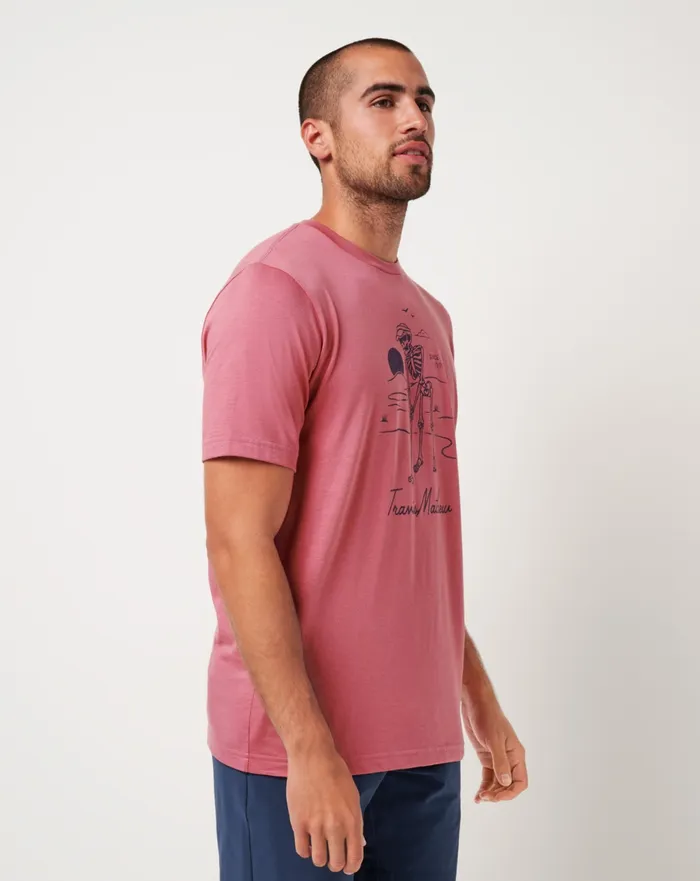 Men Tees TravisMathew LOST WEEKEND TEE Rose Wine