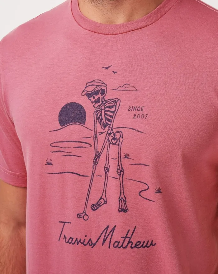 Men Tees TravisMathew LOST WEEKEND TEE Rose Wine