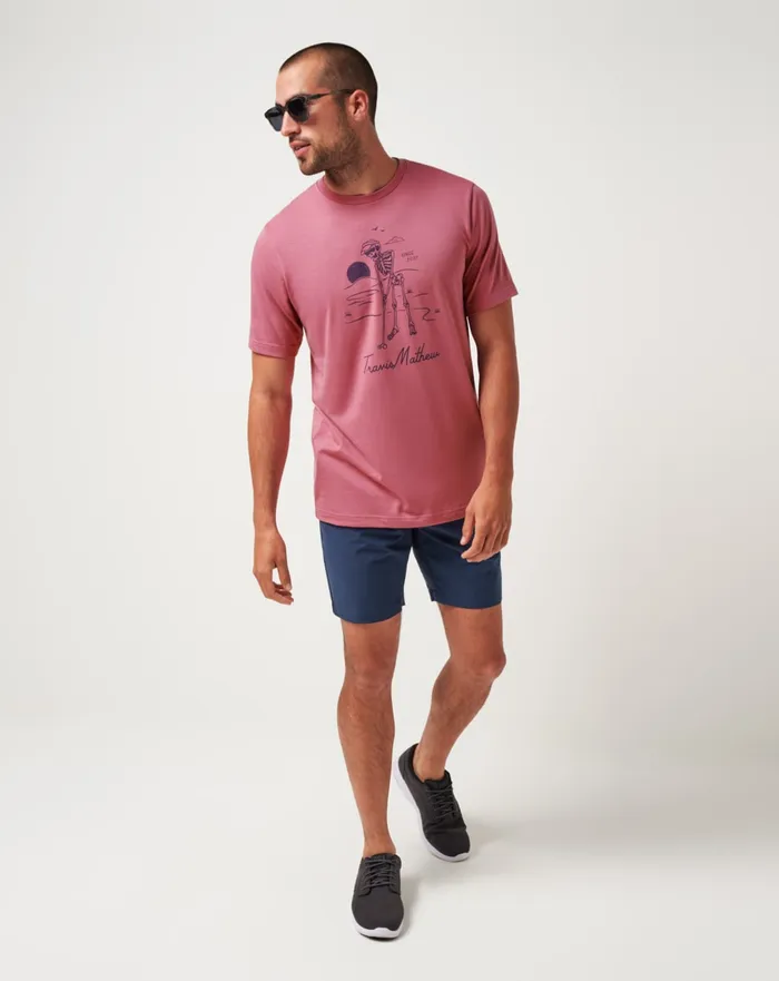 Men Tees TravisMathew LOST WEEKEND TEE Rose Wine