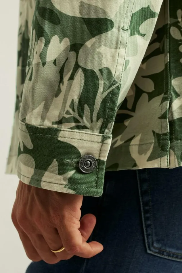 Men The Botanical Chore Jacket Neutral Green Leaves Bonobos Jackets and Coats