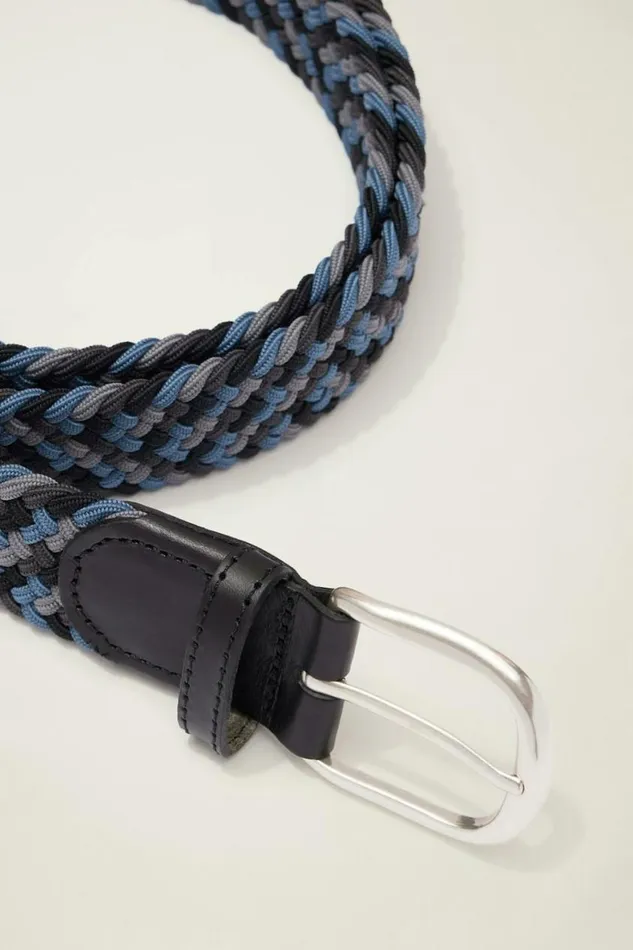Men The Clubhouse Stretch Belt Navy Multi Bonobos Golf Belts Hats and Accessories