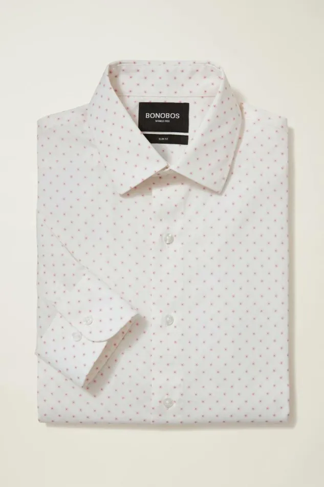Men The Desk To Dinner Shirt Pink Jackson Floral Bonobos Business Casual Shirts