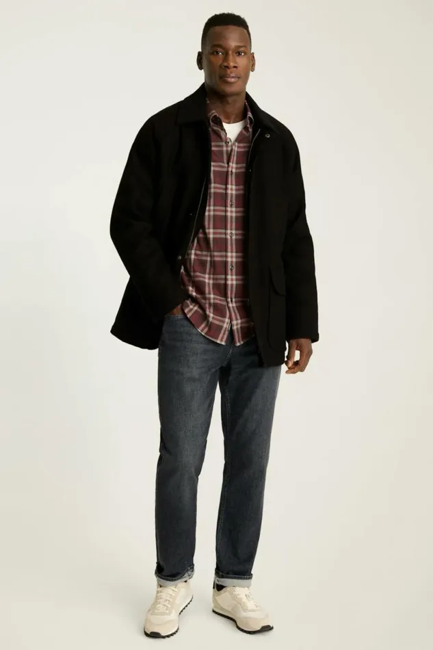 Men The Italian Wool Field Jacket Black Bonobos Jackets and Coats