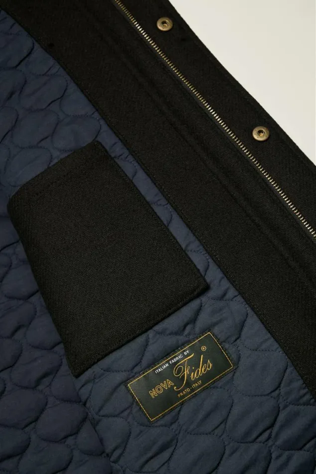 Men The Italian Wool Field Jacket Black Bonobos Jackets and Coats