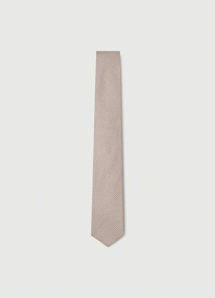Men Ties and Pocket Squares Hackett London Check Silk Tie Toffee Brown