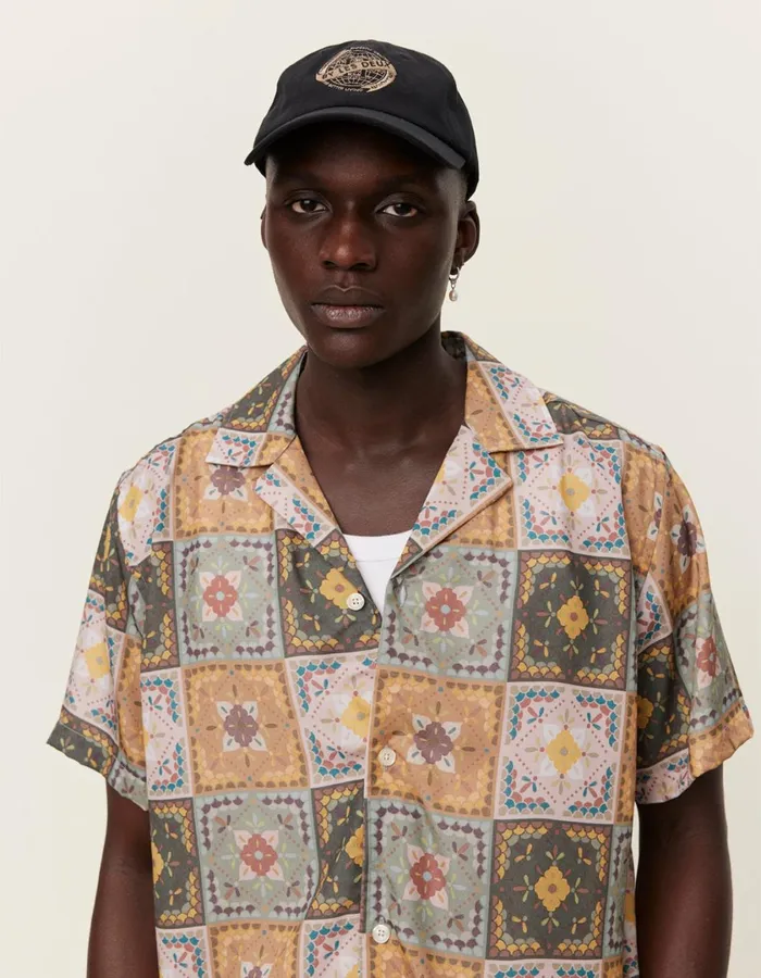 Men Tiles AOP SS Shirt 8211 Multicolor Les Deux ShirtsOvershirts