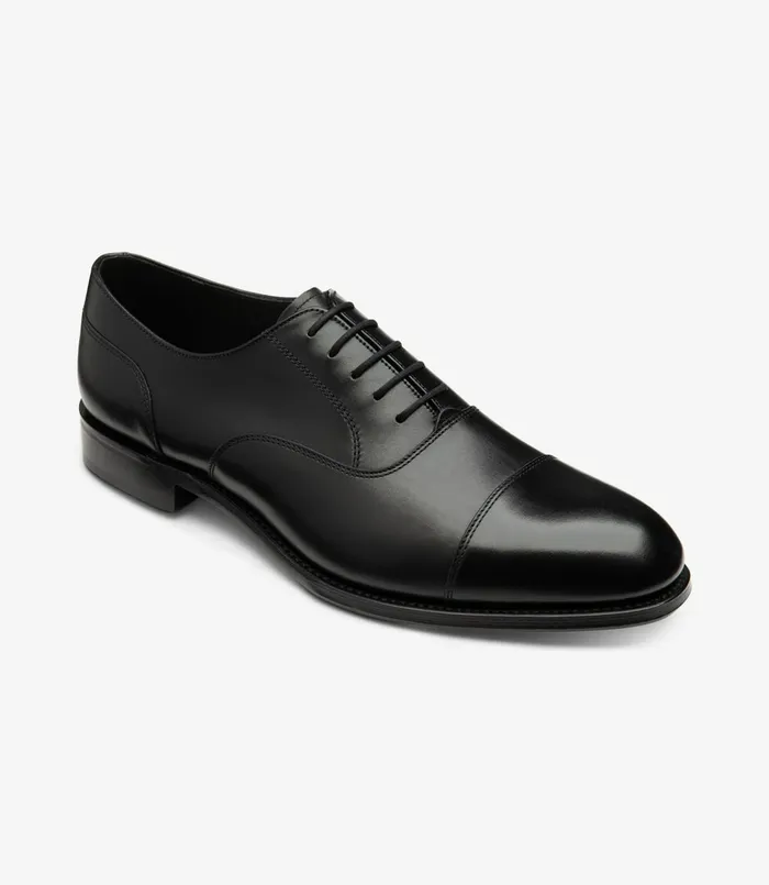 Men Toe Caps Loake Stonegate Carbon Black