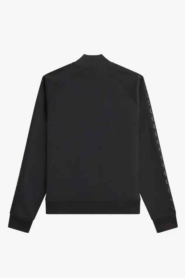 Men Tonal Tape Track Jacket Black Fred Perry Track Jackets
