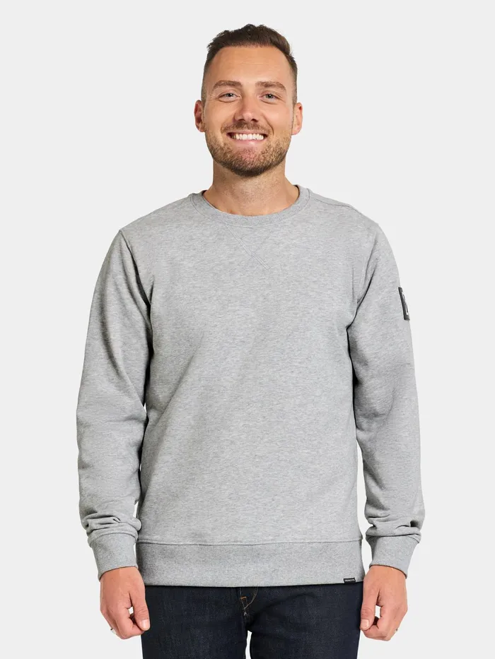 Men Tor Sweater Aluminum Melange Didriksons Hoodies and Sweatshirts