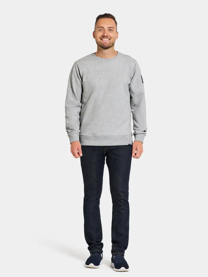Men Tor Sweater Aluminum Melange Didriksons Hoodies and Sweatshirts