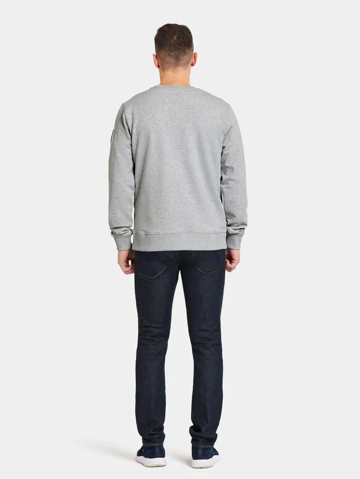 Men Tor Sweater Aluminum Melange Didriksons Hoodies and Sweatshirts