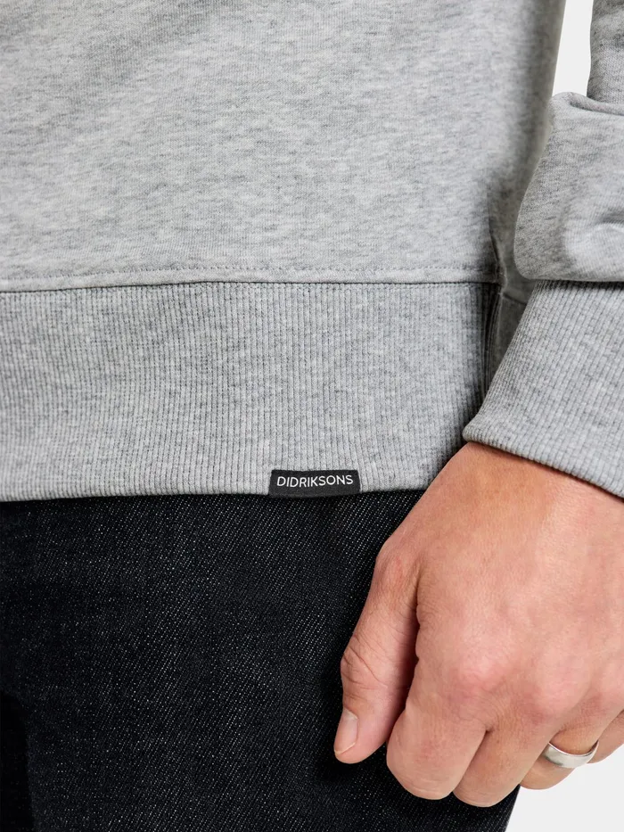 Men Tor Sweater Aluminum Melange Didriksons Hoodies and Sweatshirts
