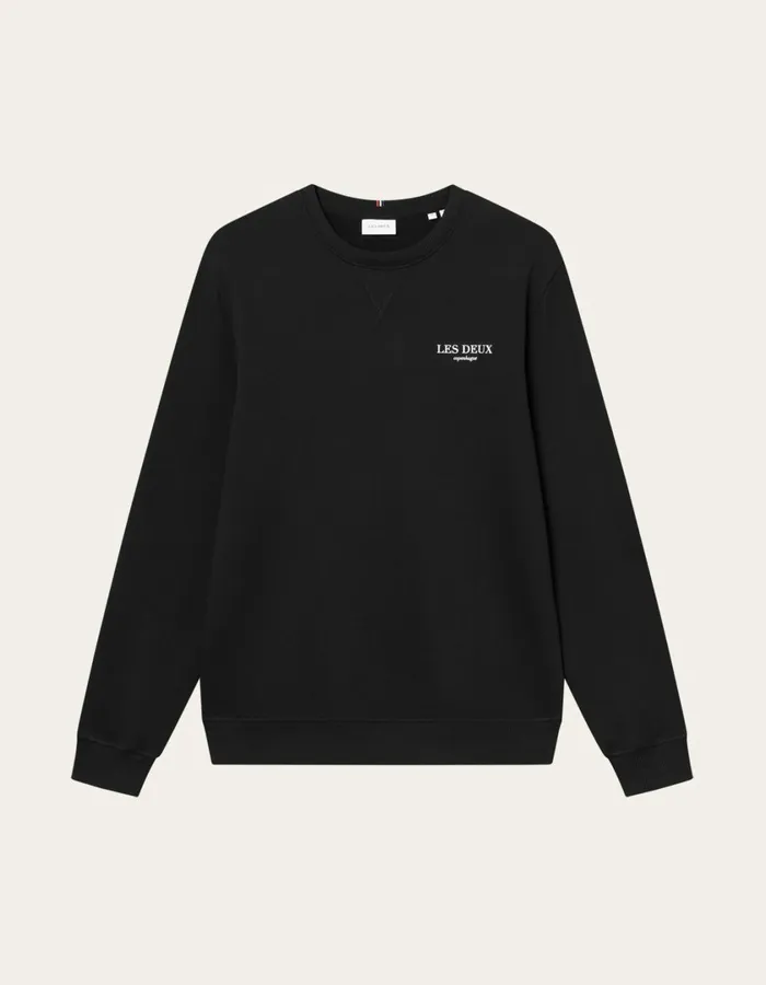Men Toulon Sweatshirt 8211 BlackWhite Les Deux HoodiesSweatshirts