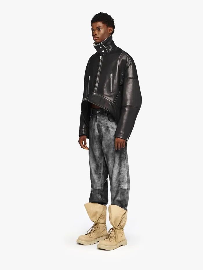 Men Trousers and Shorts JW Anderson STRAIGHT LEG LEATHER TROUSERS Grey Men Trousers and Shorts JW Anderson STRAIGHT LEG LEATHER TROUSERS Grey