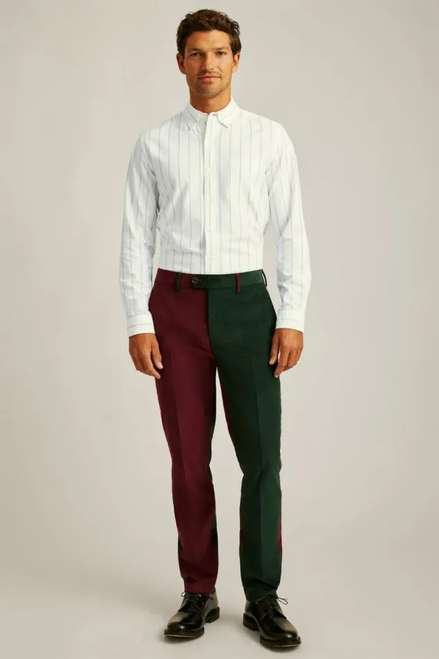 Men Velvet Trousers Panta Claus Bonobos Dress Pants