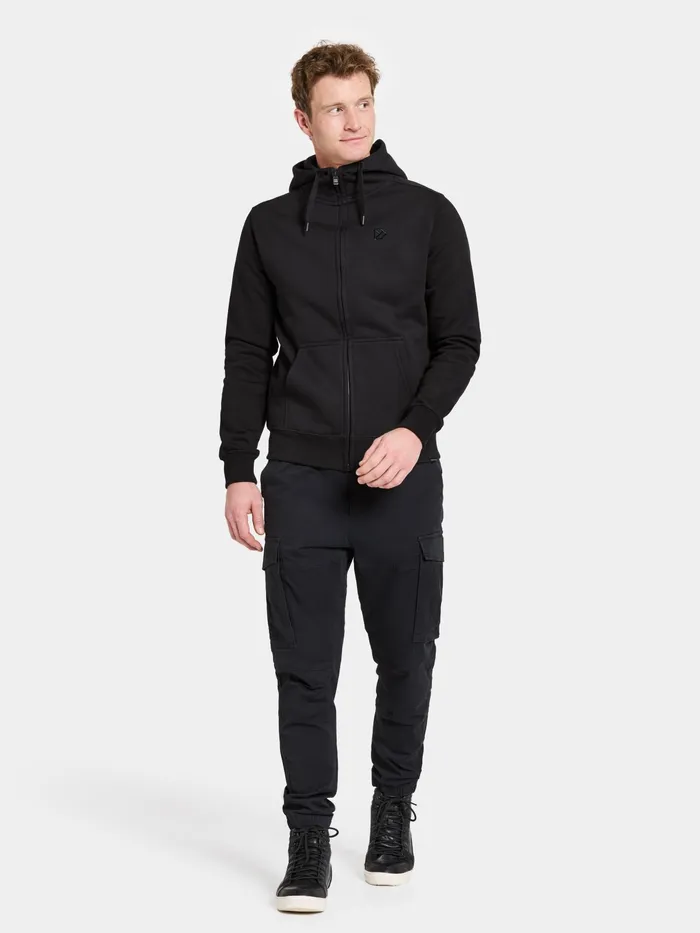 Men Ven FullZip Black Didriksons Hoodies and Sweatshirts