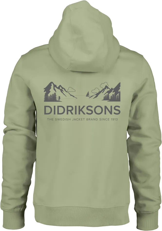Men Ven Hoodie Landscape Light Moss Didriksons Hoodies and Sweatshirts