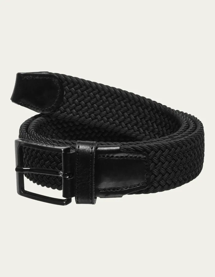Men Walker Webbing Belt 8211 BlackBlack Les Deux Belts