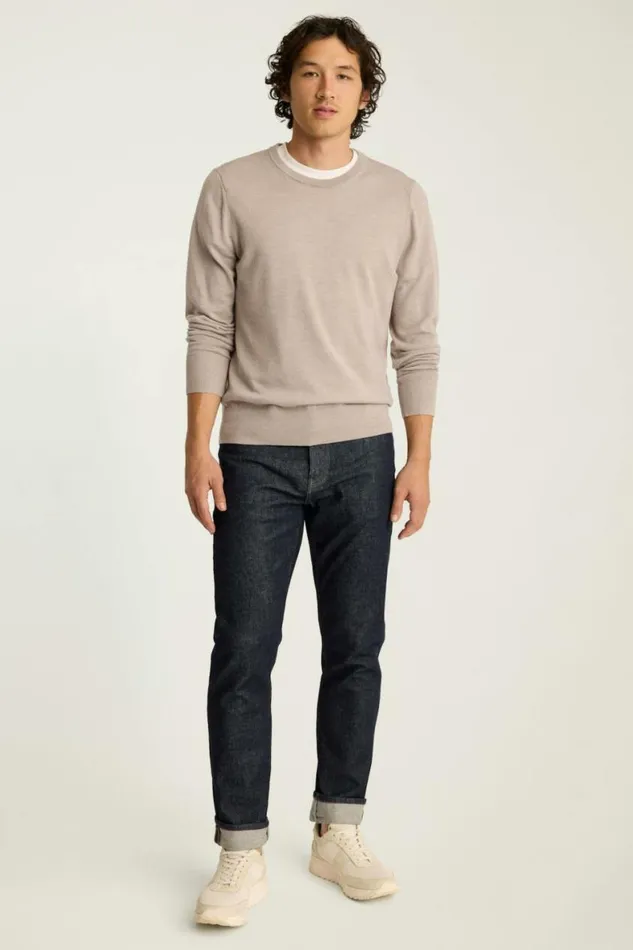 Men Washable Merino Crew Neck Sweater Heather Oatmeal Bonobos Crew and VNeck Sweaters Men Washable Merino Crew Neck Sweater Heather Oatmeal Bonobos Crew and VNeck Sweaters