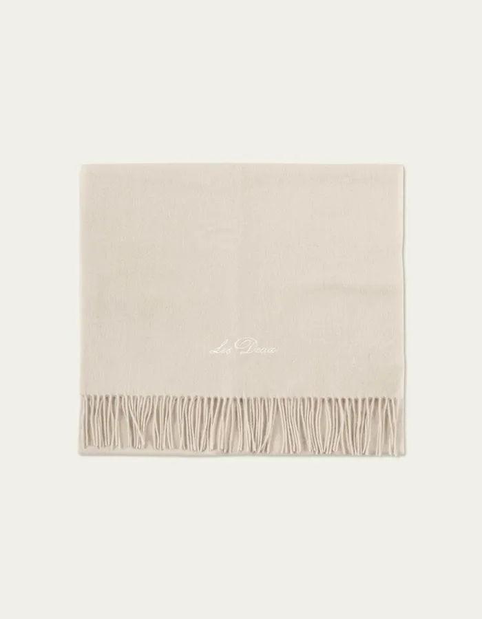 Men Wayne Wool Scarf 8211 Ivory Les Deux Scarves