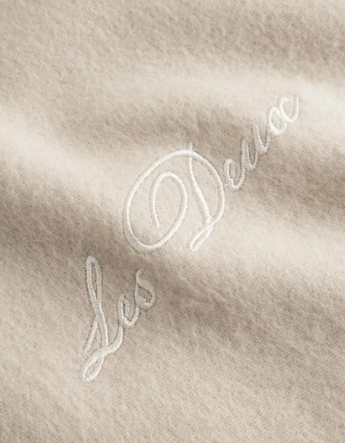 Men Wayne Wool Scarf 8211 Ivory Les Deux Scarves