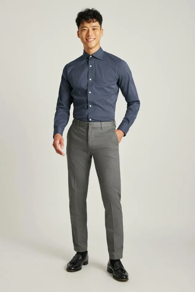 Men Weekday Warrior Dress Pants Tuesday Charcoal Yarn Dye Bonobos Dress Pants