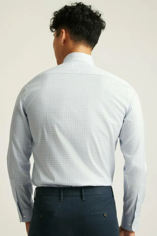 Men Weekday Warrior Dress Shirt Blue And Grey Plaid Bonobos Business Casual Shirts