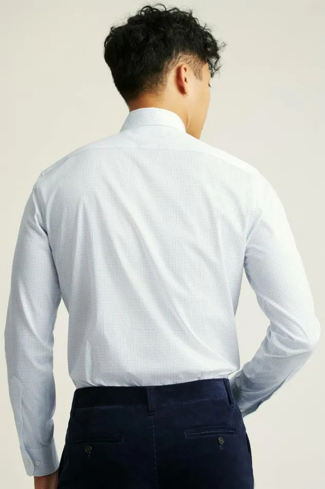 Men Weekday Warrior Dress Shirt Lake Blues Dot Bonobos Business Casual Shirts