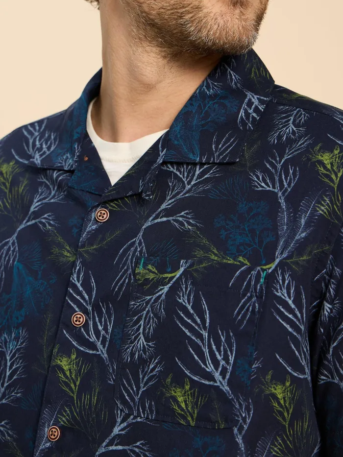 Men White Stuff Clothing Crab Printed SS Shirt Men White Stuff Clothing Crab Printed SS Shirt
