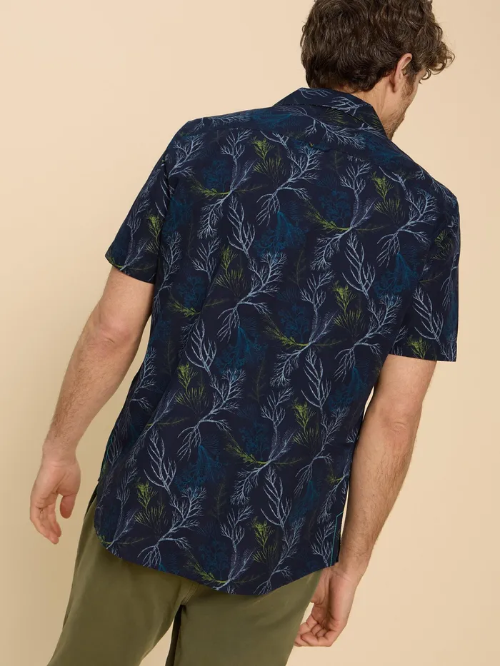 Men White Stuff Clothing Crab Printed SS Shirt Men White Stuff Clothing Crab Printed SS Shirt