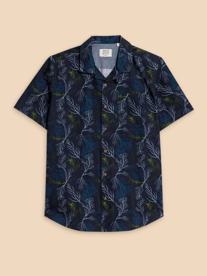 Men White Stuff Clothing Crab Printed SS Shirt Men White Stuff Clothing Crab Printed SS Shirt
