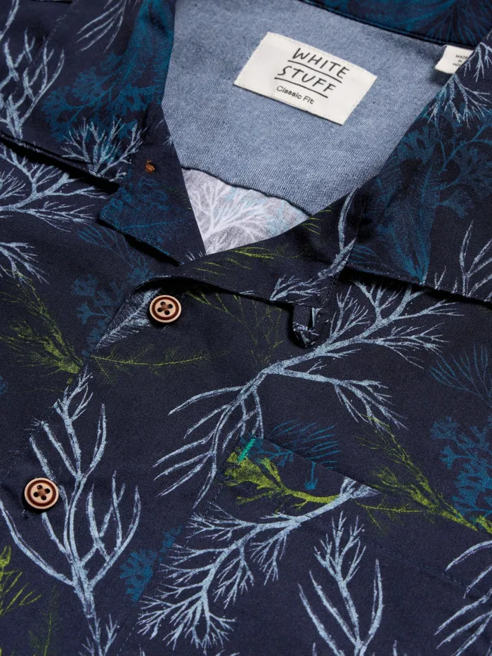 Men White Stuff Clothing Crab Printed SS Shirt Men White Stuff Clothing Crab Printed SS Shirt