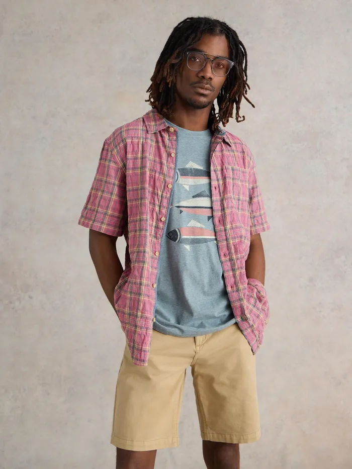 Men White Stuff Clothing Madras Check SS Shirt