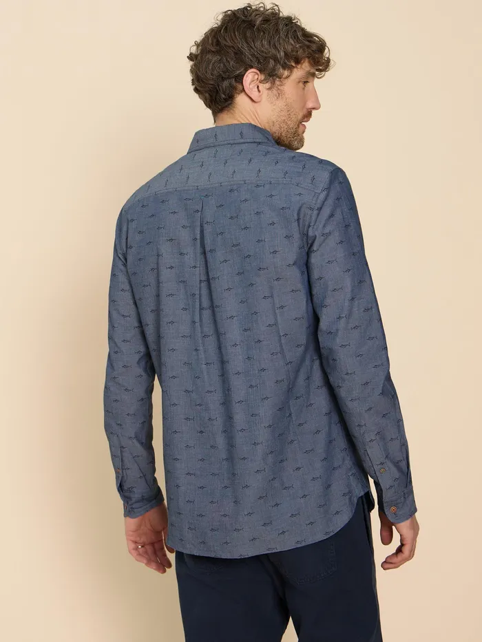 Men White Stuff Clothing Swordfish Printed Shirt Men White Stuff Clothing Swordfish Printed Shirt