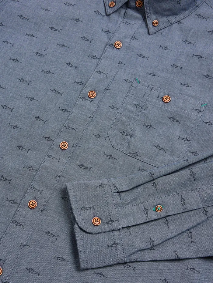 Men White Stuff Clothing Swordfish Printed Shirt Men White Stuff Clothing Swordfish Printed Shirt