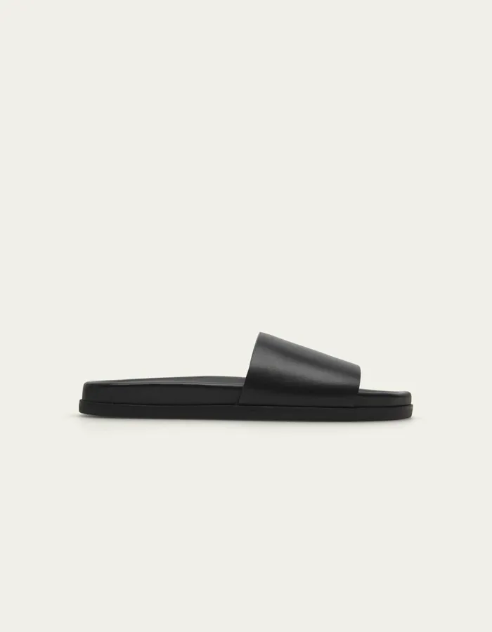 Men Wilbur Leather Sandal 8211 BlackBlack Les Deux Shoes