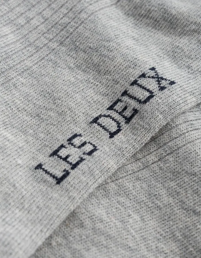 Men Wilfred Socks 8211 2Pack 8211 Light Grey MelangeWhite Les Deux Underwear