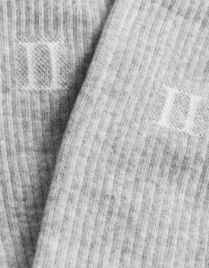 Men William 2Pack Socks 8211 Light Grey MelangeWhite Les Deux Underwear