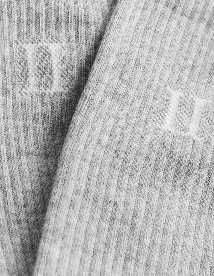 Men William 2Pack Socks 8211 Light Grey MelangeWhite Les Deux Underwear