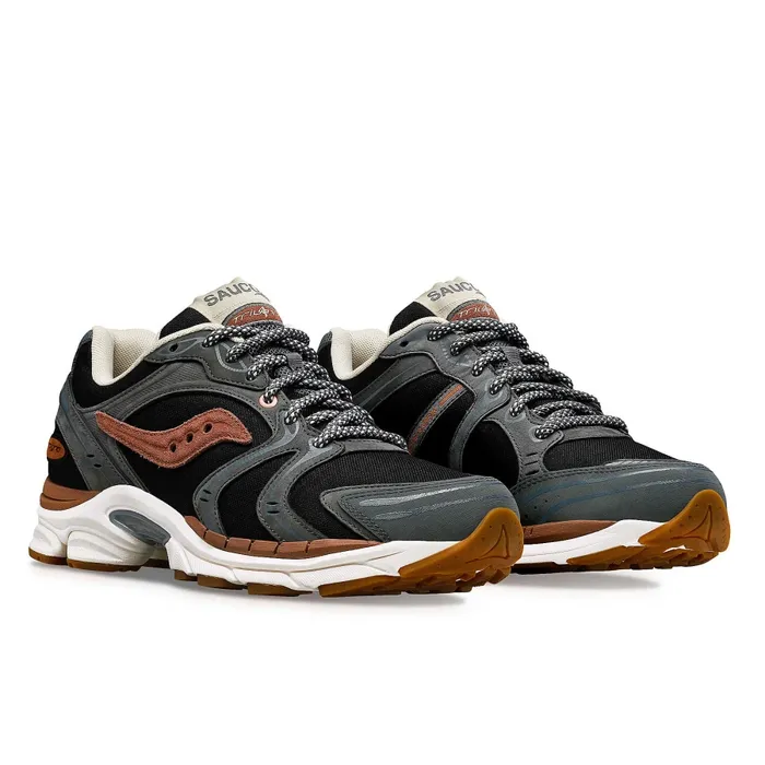 MenWomen Saucony ProGrid Triumph 4 Secure Grey Brown Lifestyle