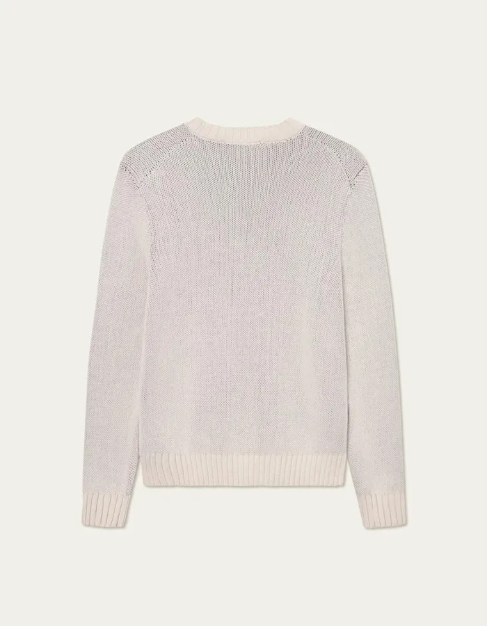 Men Yale Bulldog Cotton Knit 8211 Ivory Les Deux Knitwear