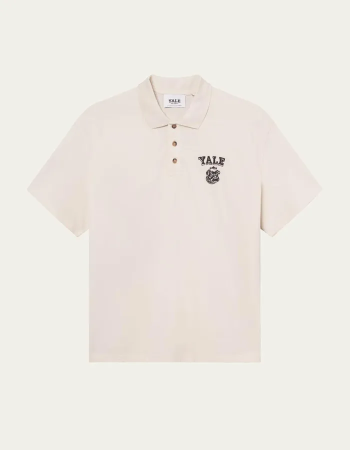 Men Yale Bulldog Polo SS 8211 IvoryBlack Les Deux Tshirts