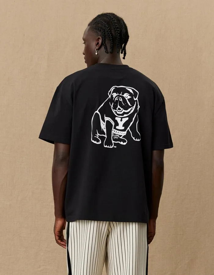 Men Yale Bulldog TShirt 8211 BlackBlack Les Deux Tshirts