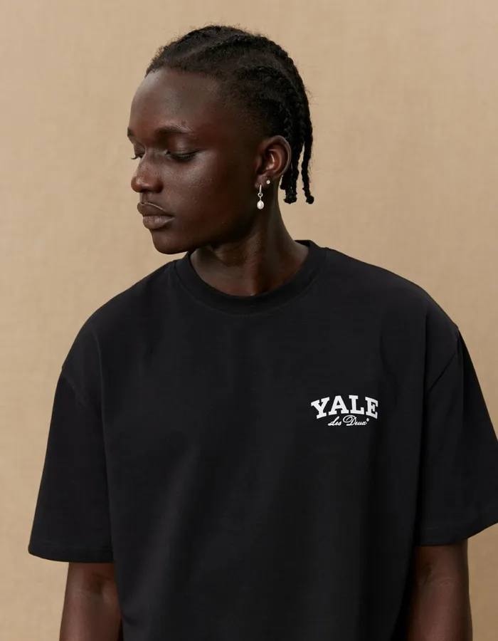 Men Yale Bulldog TShirt 8211 BlackBlack Les Deux Tshirts