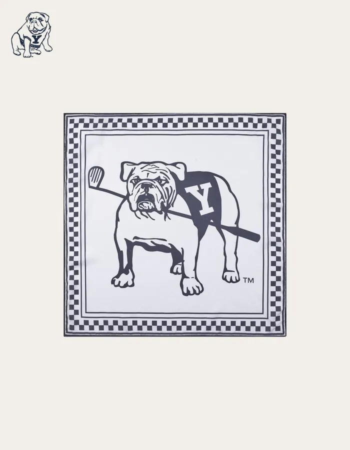 Men Yale Bulldog Tencel Scarf Les Deux Souvenirs